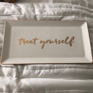 Kate Spade “treat yourself” rectangular tray